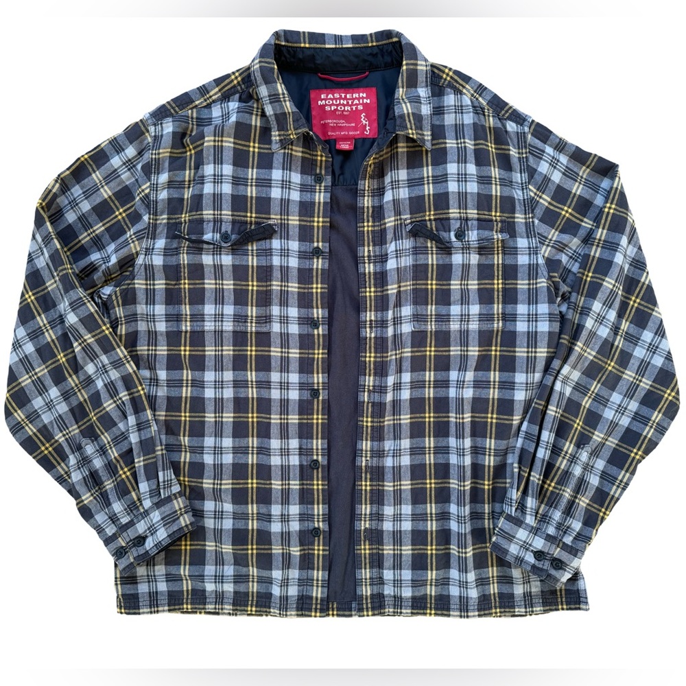 Eastern Mountain Sports Plaid Retro Button Up Jacket Shirt